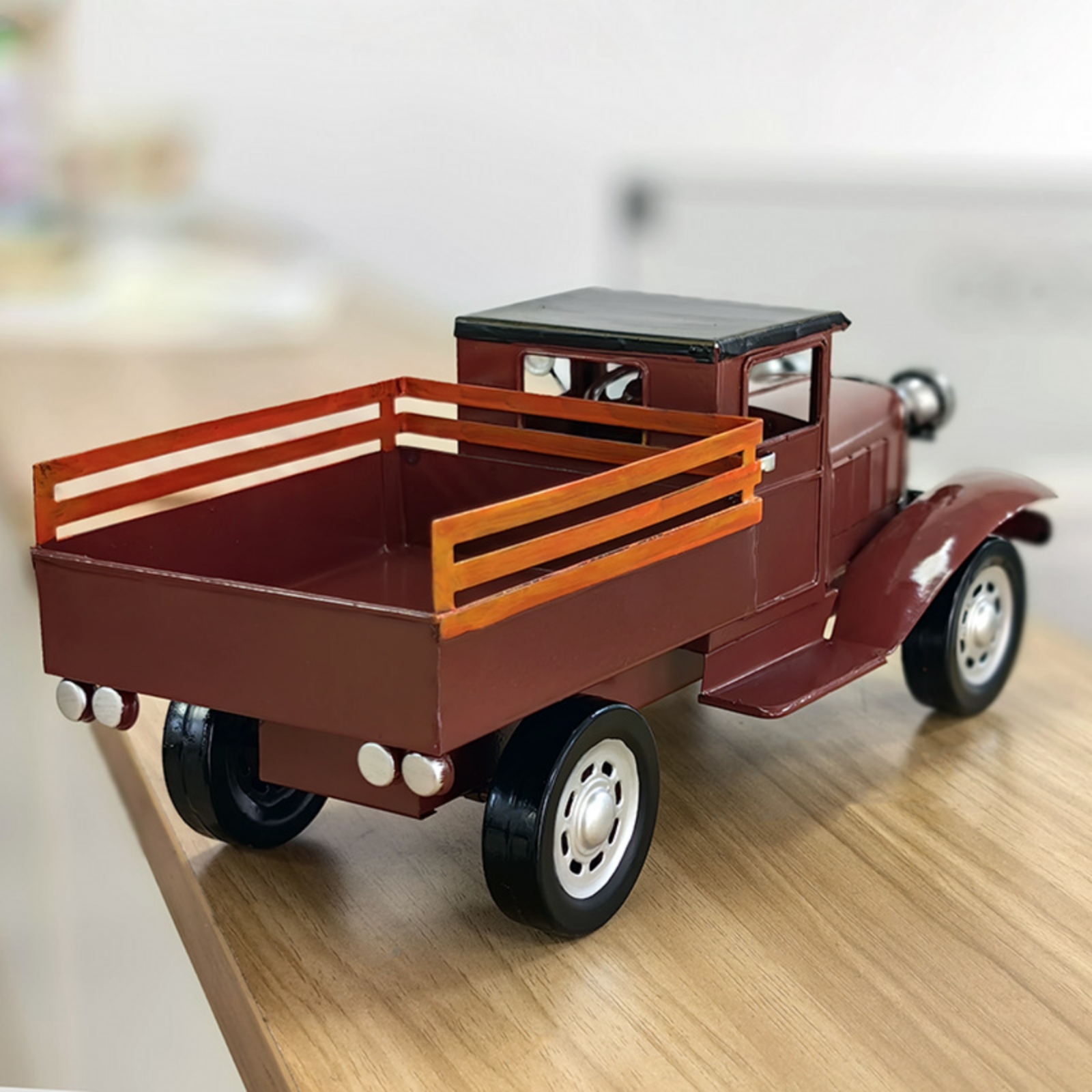 Vintage Collectible Trucks - Vintage Pickup Truck Model Artisan-Made Metal