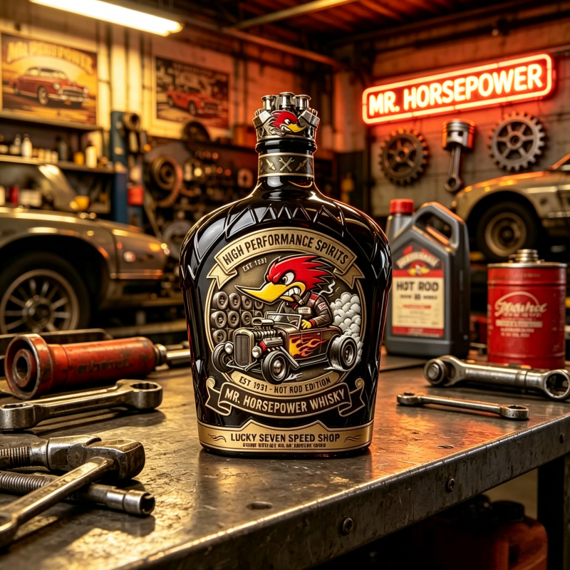 Vintage Mr. Horsepower Whiskey - Vintage Collectible Bottles avis et prix