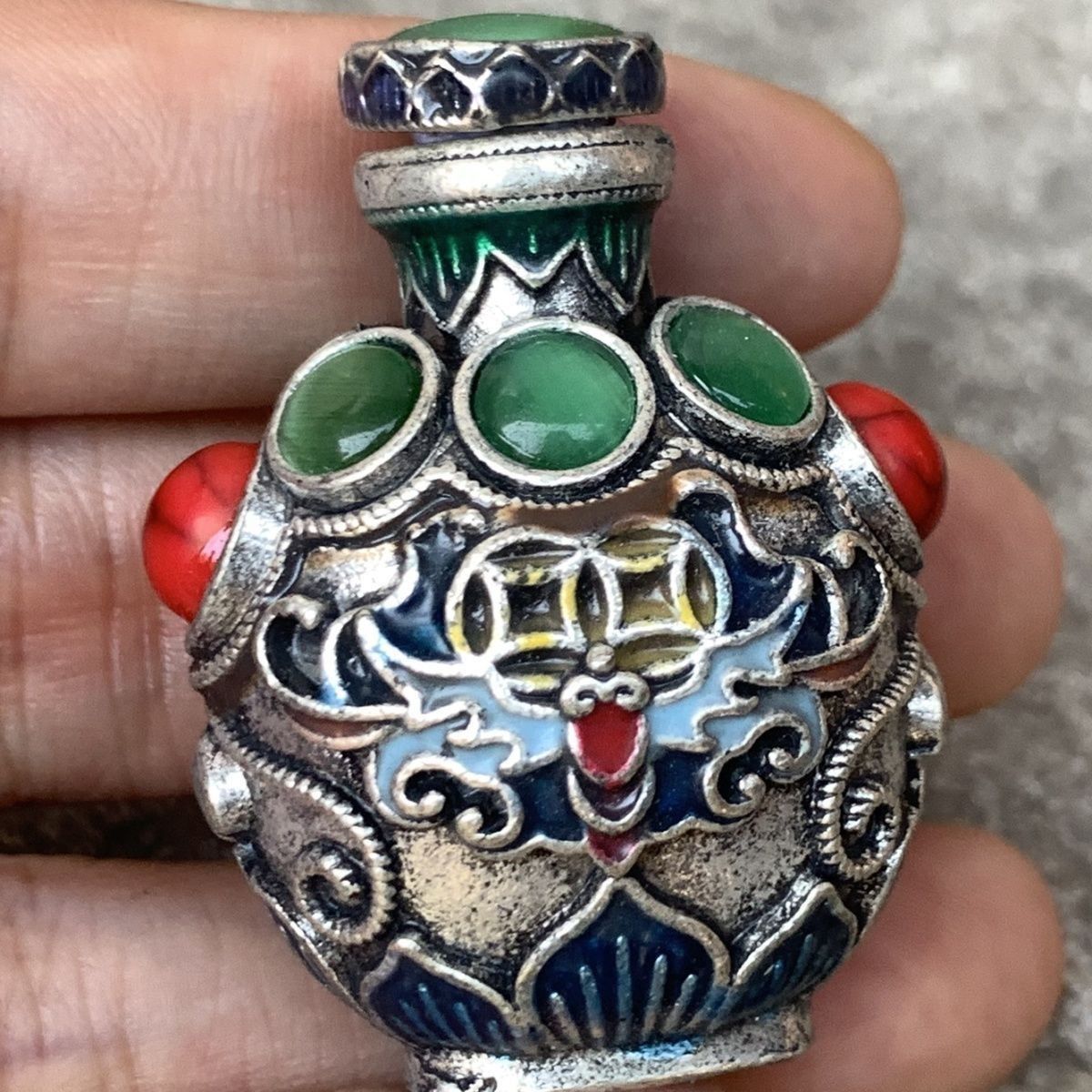 Vintage Cloisonne Bronze Snuff - Vintage Collectible Bottles avis et prix