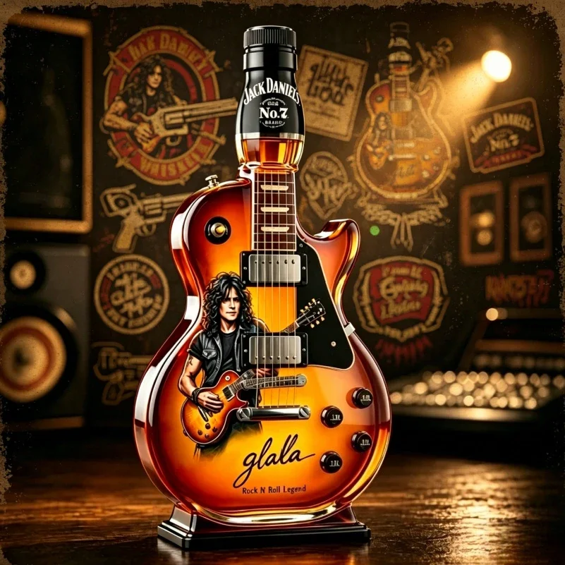 Retro Sunset Gradient Guitar S - Vintage Collectible Bottles avis et prix