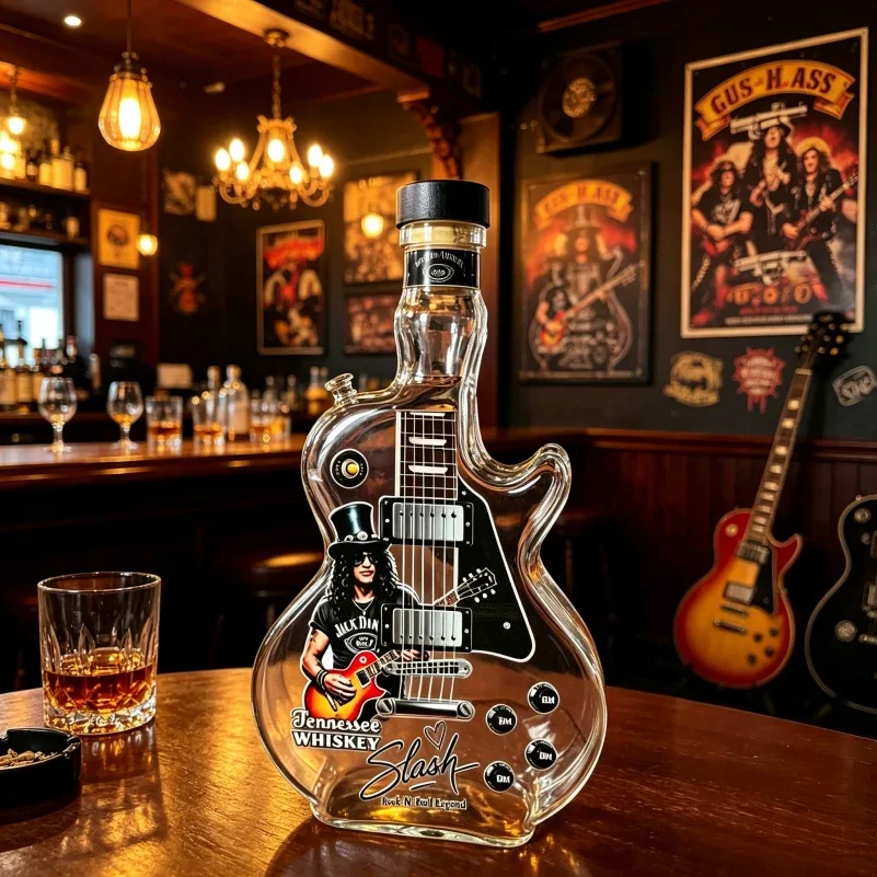 Retro Sunset Gradient Guitar S - Vintage Collectible Bottles avis et prix