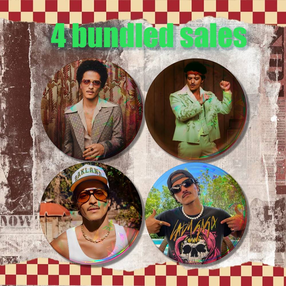 B-Bruno Mars 24K Magic Vintage - Vintage Collectible Pins avis et prix