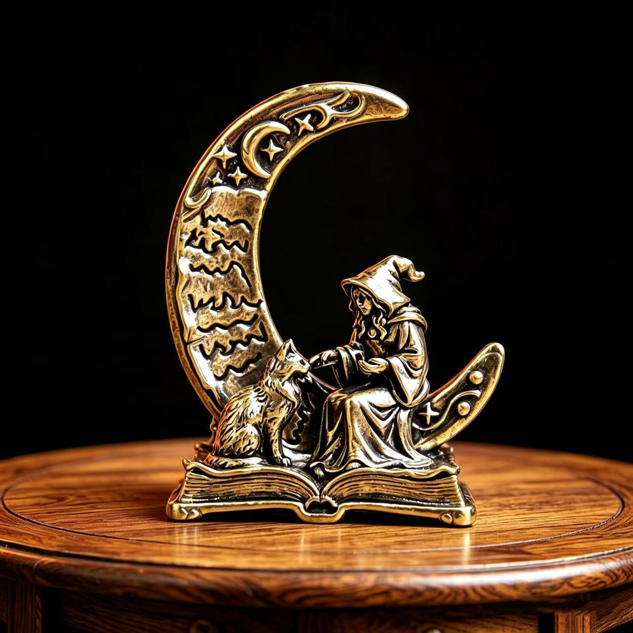 Brass Moon Witch Decoration St - Vintage Collectible Figurines avis et prix