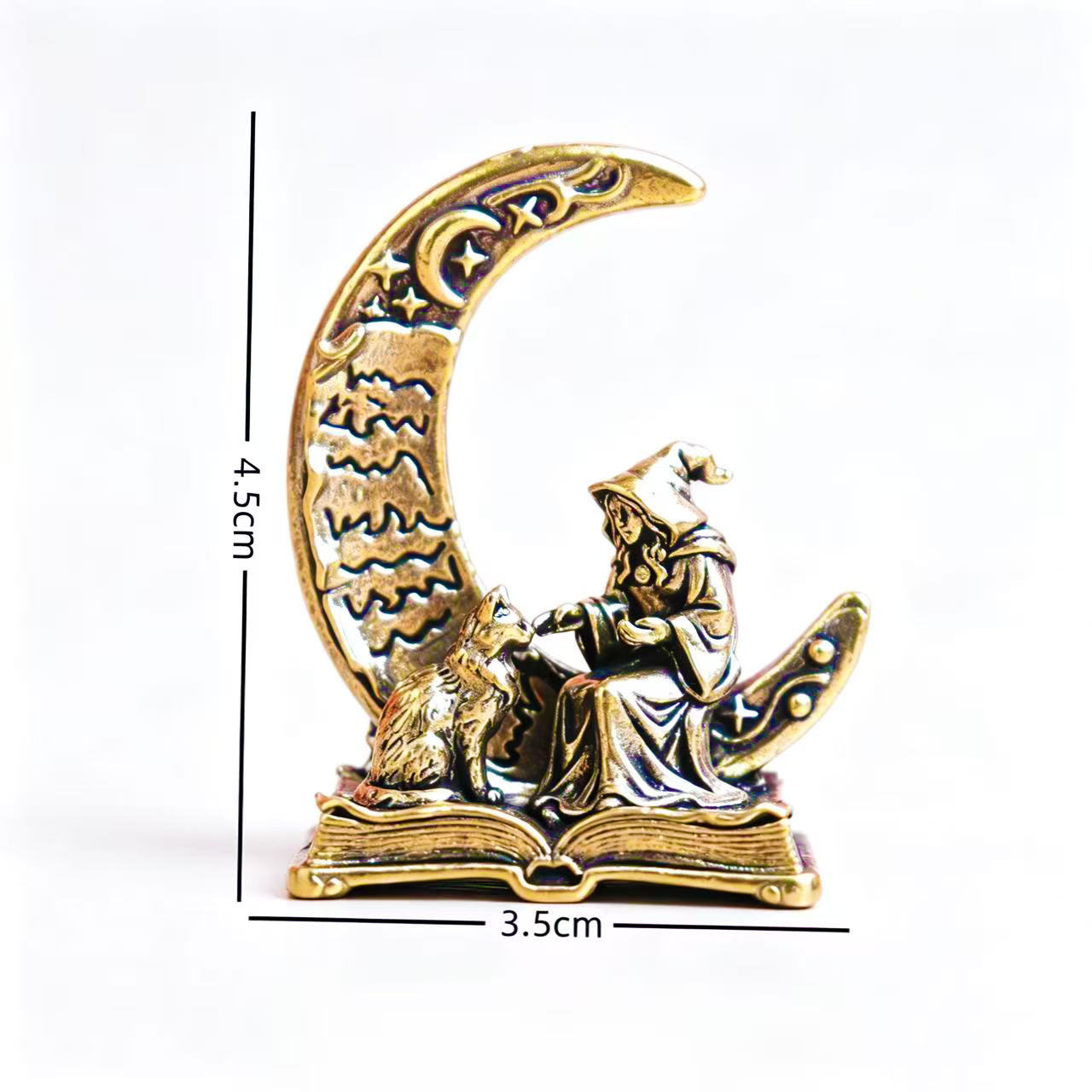 Brass Moon Witch Decoration St - Vintage Collectible Figurines avis et prix