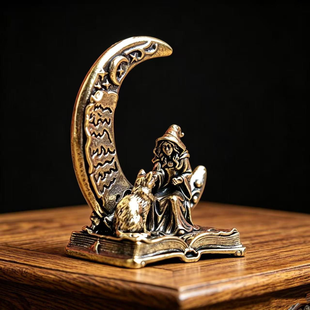Brass Moon Witch Decoration St - Vintage Collectible Figurines avis et prix
