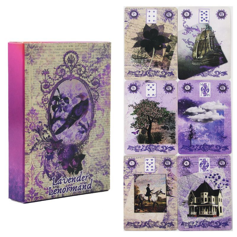 Lavender Lenormand Deck 9*6cm  - Vintage Collectible Cards avis et prix