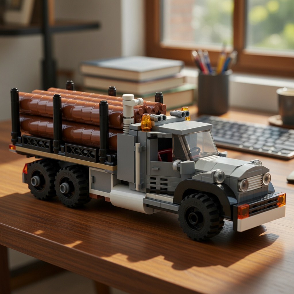 MOC Vintage Logging Truck Bric - Vintage Collectible Trucks avis et prix