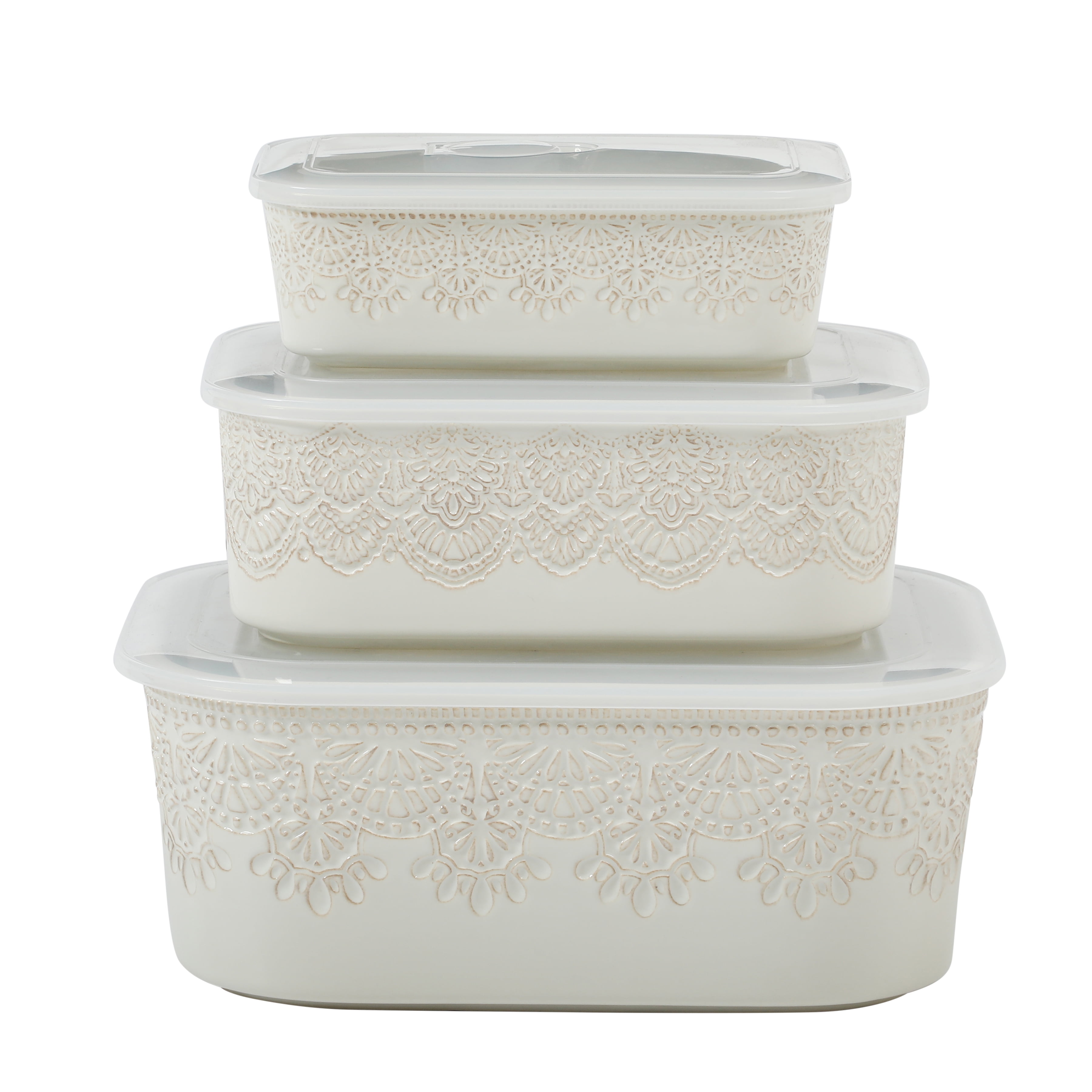 Vintage lace ceramic casserole - Vintage Collectible Dishes avis et prix