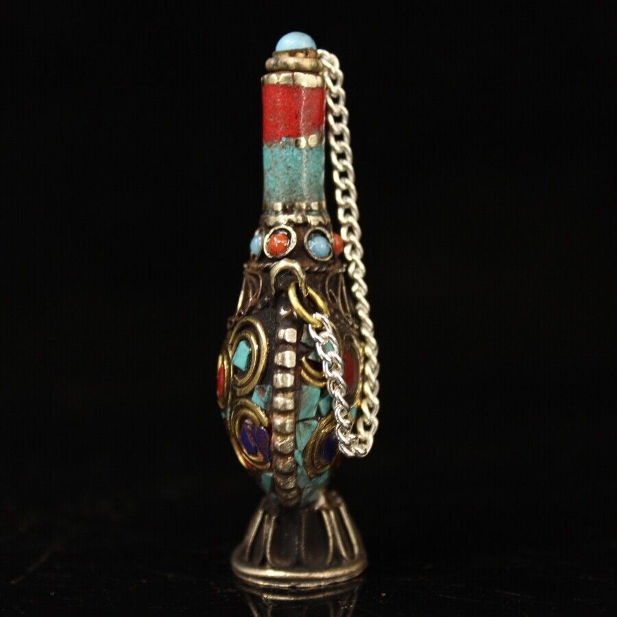 Collection Chinese brass inlai - Vintage Collectible Bottles avis et prix
