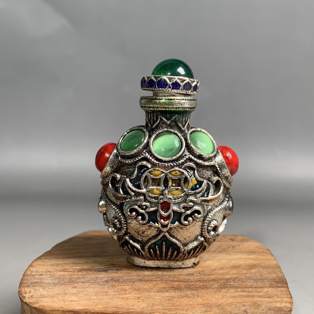 Vintage Cloisonne Bronze Snuff - Vintage Collectible Bottles avis et prix