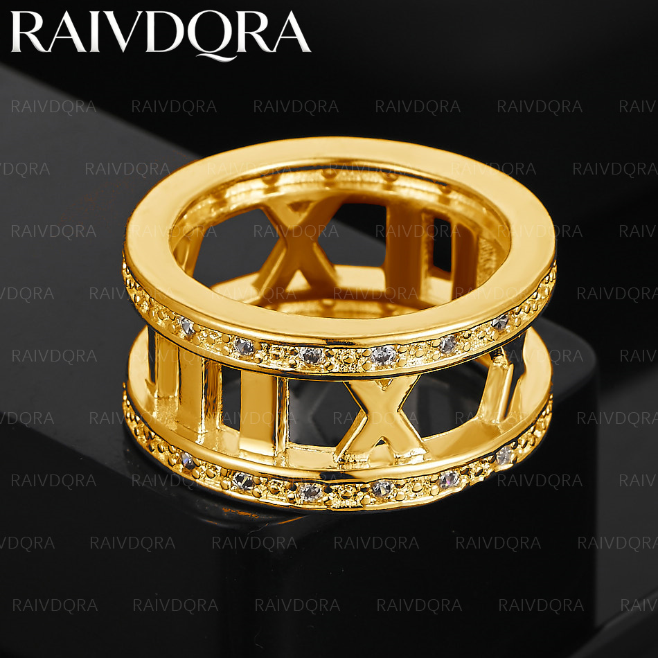 18K Gold Plated Zircon Roman N - Vintage Things Collection avis et prix
