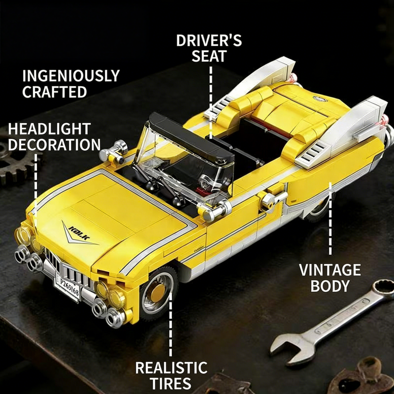 Yellow Vintage Convertible Car - Vintage Collectible Cars avis et prix